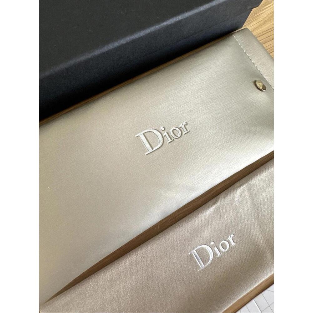 Dior Sunglasses Eyeglasses Soft Case + Microfiber Cloth, Box, Soft Sleeve, Gold - Picture 2 of 9